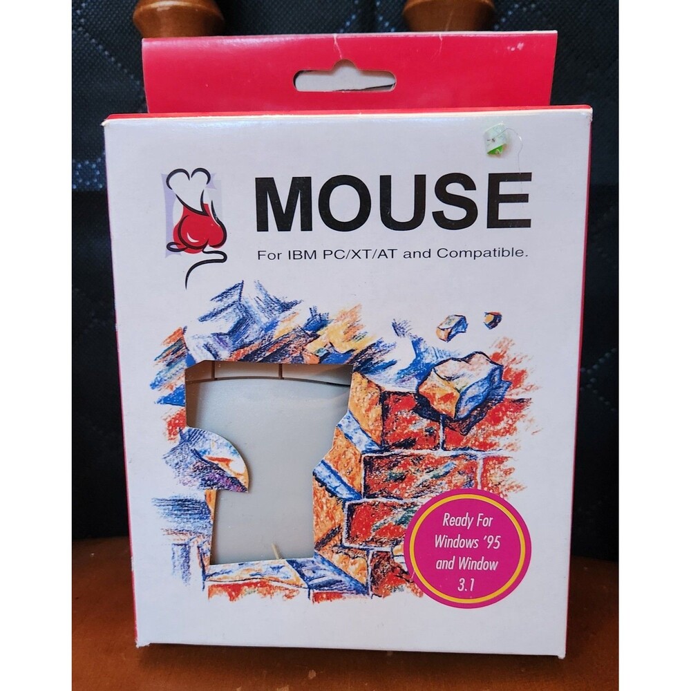 Vtg NIB Agiler PC AGM 210 WIRED MOUSE Windows 95, 3.1, IBM/XT/AT & Compatible